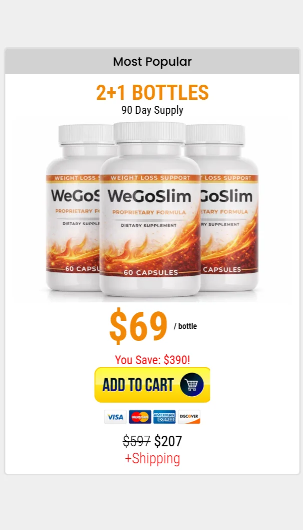 WeGoSlim™ 3 bottles pricing